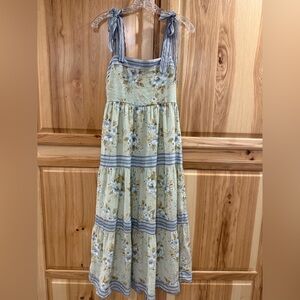 blu pepper striped dress Lucchese